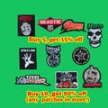 Rock Band Patch – Embroidered Iron-On or Sew-On Badge for Jacket or Vest product logo