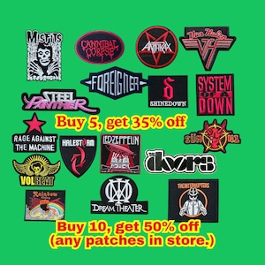 Heavy Metal Band Embroidered Patch – Iron or Sew On Applique for Jacket or Backpack