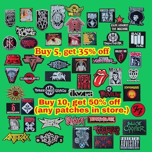 Heavy Metal Band Embroidered Patch – Iron or Sew On Applique for Jacket or Backpack