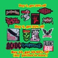 Rock Music Patch Sew Or Iron On Embroidered Rock Music Patches , Rock Heavy Metal Patch , Patch for Jackets , vests , Backpack product logo