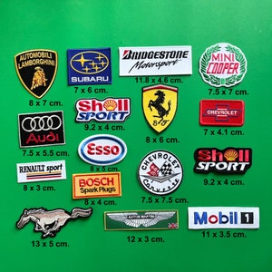 Lot aléatoire de 10 écussons de sport automobile / écusson de sport automobile de course de rallye de formule 1 / écusson brodé à coudre ou à repasser / écusson de sport automobile en gros image 4