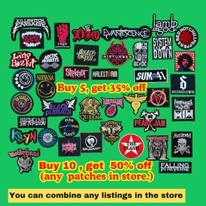 Heavy Metal Embroidered Patch – Iron On or Sew On Badge for Jackets, Vests & Backpacks