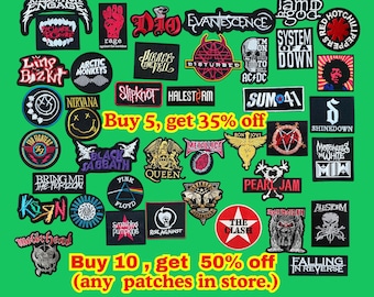 Heavy Metal Embroidered Patch – Iron On or Sew On Badge for Jackets, Vests & Backpacks
