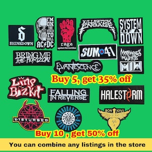 Heavy Metal Embroidered Patch – Iron On or Sew On Badge for Jackets, Vests & Backpacks