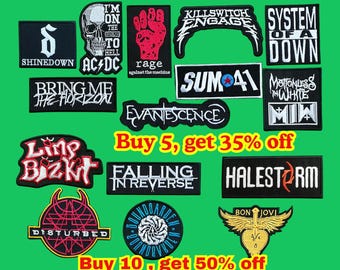 Heavy Metal Embroidered Patch – Iron On or Sew On Badge for Jackets, Vests & Backpacks