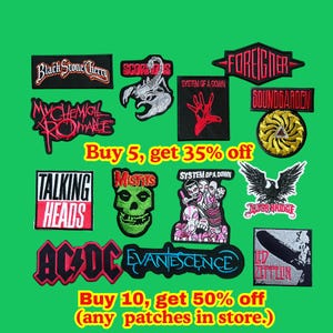 Parche bordado de Heavy Metal – Para planchar o coser – Regalo punk gótico para chaquetas