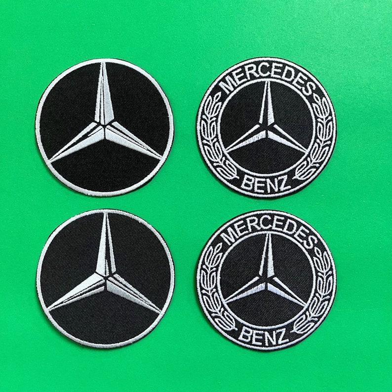 A Pair Of Motor Car Racing Patches Sew / Iron On Badges Mercedes-Benz (a) - Foto 8