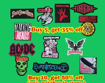Heavy Metal Embroidered Patch, Iron On or Sew On Badge for Jackets