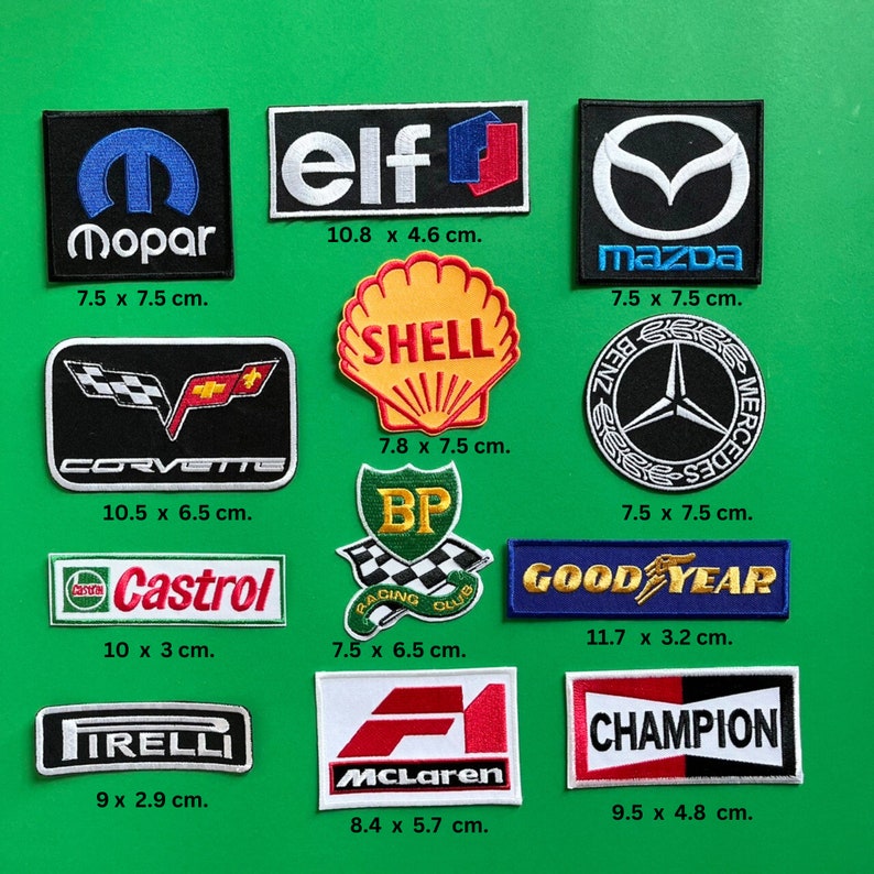 Lot aléatoire de 10 écussons de sport automobile / écusson de sport automobile de course de rallye de formule 1 / écusson brodé à coudre ou à repasser / écusson de sport automobile en gros image 3