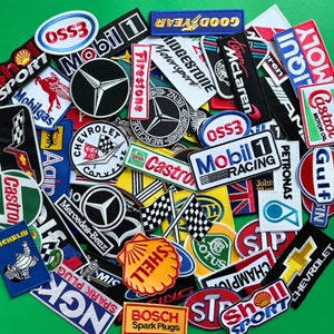 20 Motorsport Patches Random Lot / Formula One Rally Racing Motorsport Patch / Sew Or Iron On Embroidered Patch / Wholesale Motorsport Patch zdjęcie 1