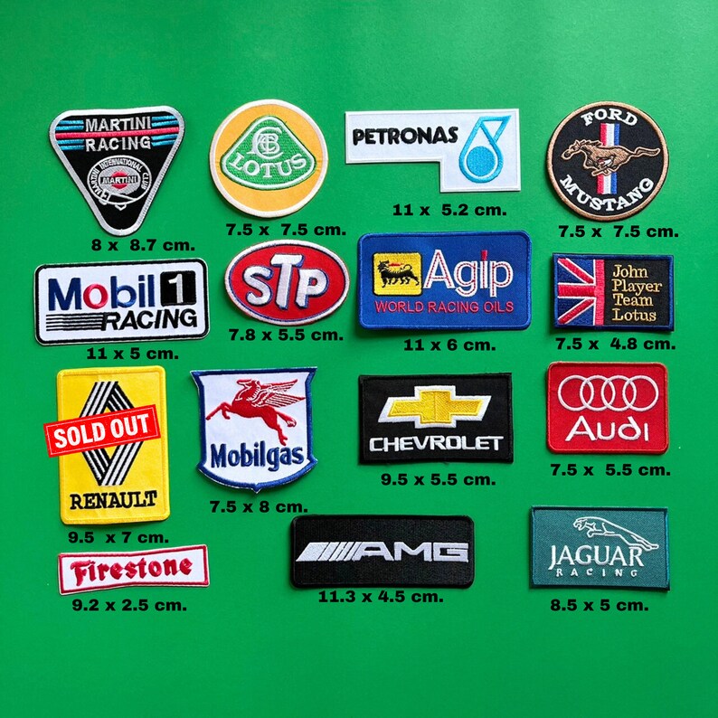 20 Motorsport Patches Random Lot / Formula One Rally Racing Motorsport Patch / Sew Or Iron On Embroidered Patch / Wholesale Motorsport Patch zdjęcie 5