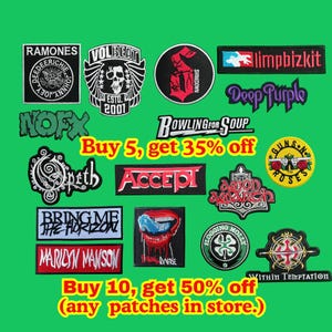 Embroidered Heavy Metal Rock Music Patch: Iron On / Sew On Jacket, Hat, Backpack