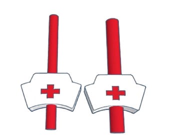 Nurse Hat Straw Topper STL File: 3D Print Design (Digital Download)