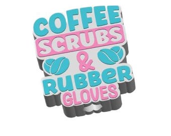 Kaffee Scrubs und Gummihandschuhe Stroh Topper: 3D Print STL & 3MF Files 2 Größen