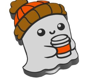 Pumpkin Spice Ghost Straw Topper STL File Download 2 sizes-3MF File included
