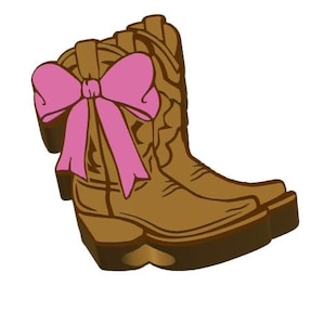 Botas vaqueras con adorno de paja, archivo STL: Impresión 3D con lazo coqueto (archivo 3MF)