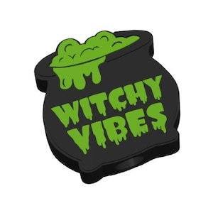 Witchy Vibes Cauldron   Straw Topper in two sizes  STL File for you to download and print on your own 3d Printer 3MF File included