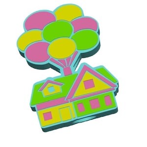 Ballon Haus Stroh Topper: 3D Print STL & 3MF Files - Trinkhalm Accessoire