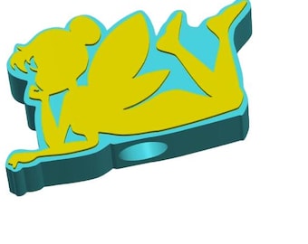 Fairy Silhouette Straw Topper: Drinkware STL & 3MF File (Digital Download)