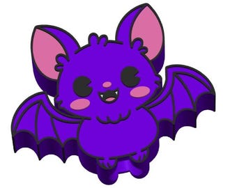 Kawaii Bat Straw Topper STL File: 3D Print Design (40mm, Fits Standard Straws)