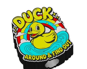 Duck Around Straw Topper STL File: Stanley Tumbler Compatible (3D Printer Digital Download)