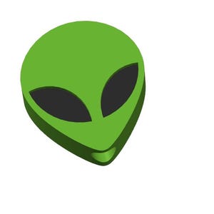 Alien Head Straw Topper STL File: 3D Printer Download, Commercial Use