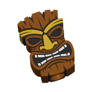 3D Printable Freaky Tiki Straw Topper STL File (Digital Download)