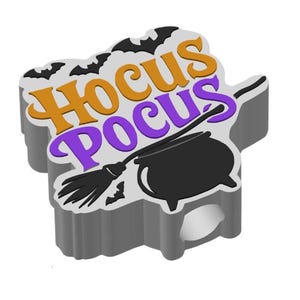 Hocus Witch Cauldron Straw Topper  2 sizes STL File for you to download and print on your own 3d Printer 3MF file included