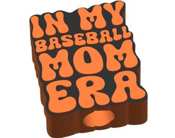 Plik STL z nadrukiem słomkowym Baseball Mom Era: projekt do druku 3D (pobranie cyfrowe)