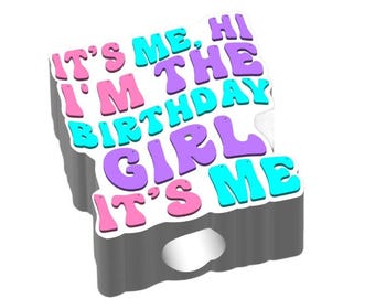 Birthday Girl Straw Topper STL File: 3D Printer Download