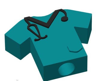 Nurse/Doctor Scrub Straw Topper STL File (8.5mm & 10mm)
