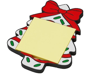 Weihnachtsbaum Snack Kuchen Notizzettel Halter STL Datei (3D Drucker Download)