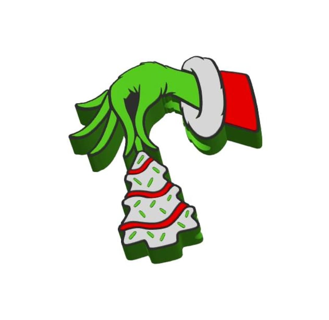 Grouch Hand Tree Christmas Straw Topper STL File 2 Sizes 3MF File ...
