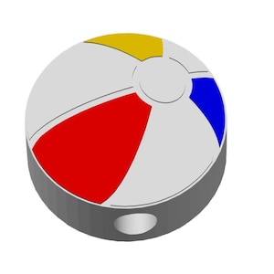 Beach Ball Stroh Topper 3D Drucker Download STL Datei