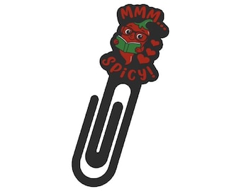 Spicy Book Giant Paper Clip Bookmark STL File