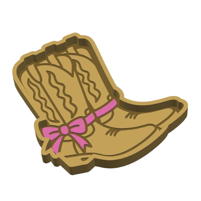 Cowgirl Boot Trinket Tablett STL-Datei (3MF Download) Bild 3