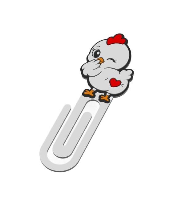 Chicken Butt Clipmark STL File | Funny Chicken Paperclip Bookmark ...