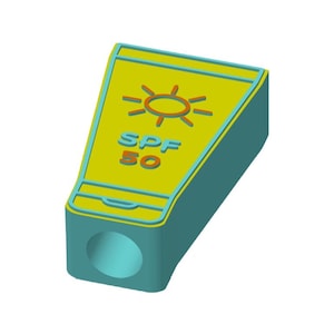 Sunscreen Straw Topper STL File: 3D Print Tumbler Accessory (Digital Download)