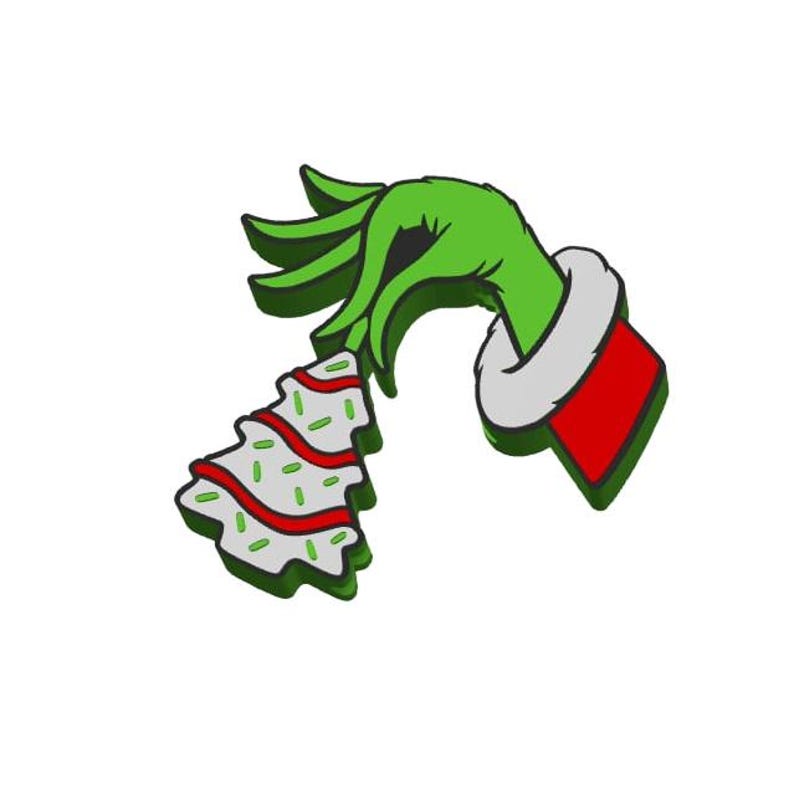 Grouch Hand Tree Christmas Straw Topper STL File 2 Sizes 3MF File ...