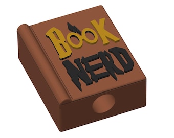 Buch Nerd Straw Topper STL-Datei in 2 Größen zum Herunterladen und Drucken auf Ihrem eigenen 3D-Drucker 3MF-Datei enthalten