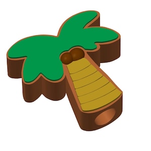 Palm Tree Straw Topper STL File: 3D Print Tumbler Accessory (2 Sizes)