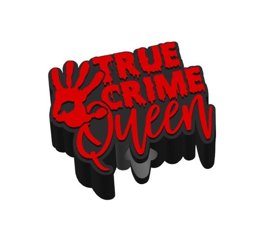 True Crime Queen Straw Topper STL + 3MF | 8mm & 10mm Stanley Straw Topper | Spooky Straw Buddy Digital Download