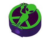 Peace Alien Straw Topper STL File: 3D Print Design (Digital Download)