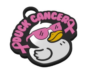 Duck Cancer Awareness Ornament/Keychain STL File (3MF Included)