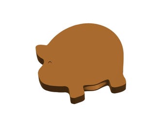 Archivo STL de adorno para pajitas de concha Maranitos: Cerdo para pan dulce impreso en 3D (descarga digital)