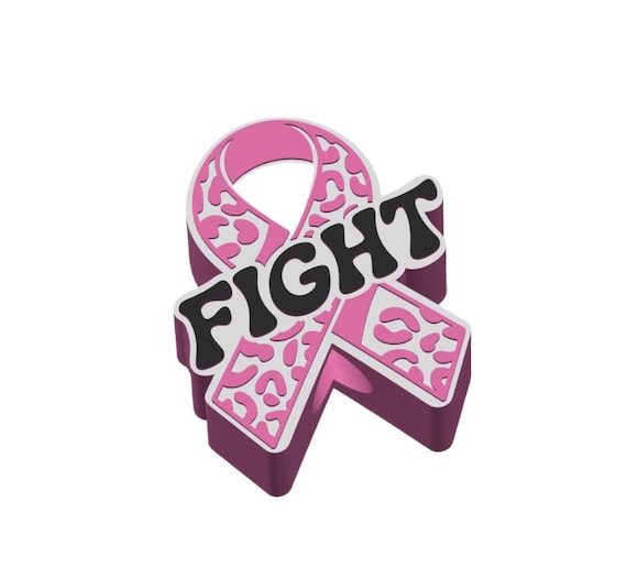 Leopard Print Awareness Ribbon Straw Topper: 3D Print STL File