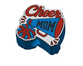 Cheer Mom Straw Topper STL File | Cheerleading Mom Straw Charm | 3D Print File Download | 2 Sizes Included | STL & 3MF Files