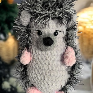 Crochet kawaii  plush hedgehog toy, stuffed animal hedgehog amigurumi hedgehog plushie, soft handmade hedgehog gift baby shower hedgehog toy