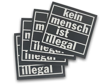 kein mensch ist illegal Sticker (50 Stück)