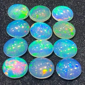 Genuine AAA+ Natural Ethiopian Welo Fire Opal 9X11 MM Oval Shape Colorful Cabochon Loose Gemstones Gifts Ideas Per Piece Weight 2.10 Carat